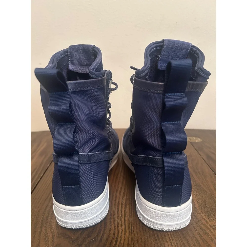 Nike Air Force 1 Hi Women's Size 7.5 Midnight Navy Suede 857872-401 No Straps‎